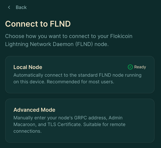 Configuration du nœud local